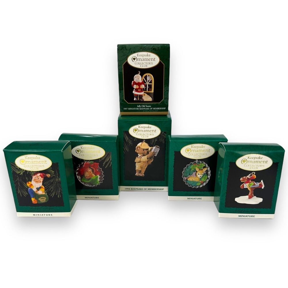 Hallmark Keepsake Ornament Collector's Club‎ Bundle of 6 1993-1997 VINTAGE EUC